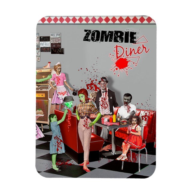 Zombie Diner Magnet (Vertikal)