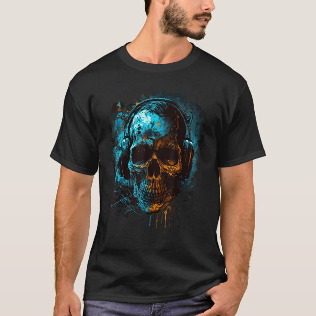 Zombie-Diskjockey T-Shirt (Vorderseite)