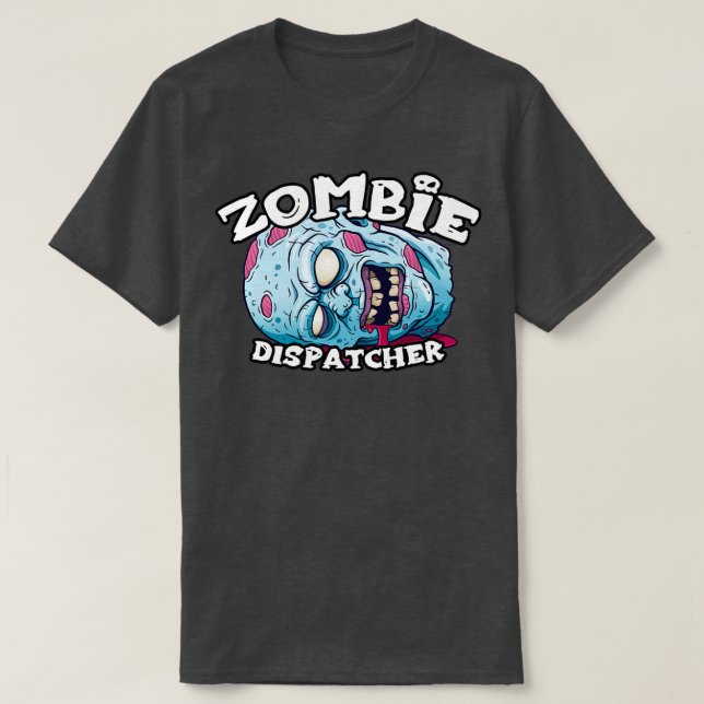 Zombie DISPATCHER Halloween einfaches Kostüm T-Shirt (Design vorne)