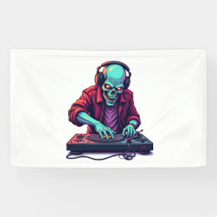 Zombie-DJ – Music Festival Halloween T-Shirt Banner