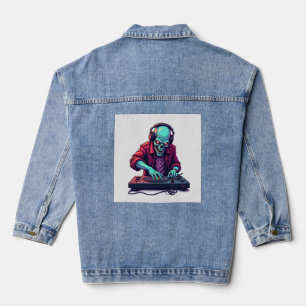 Zombie-DJ � Musik-Festival-Halloween-Shirt Jeansjacke