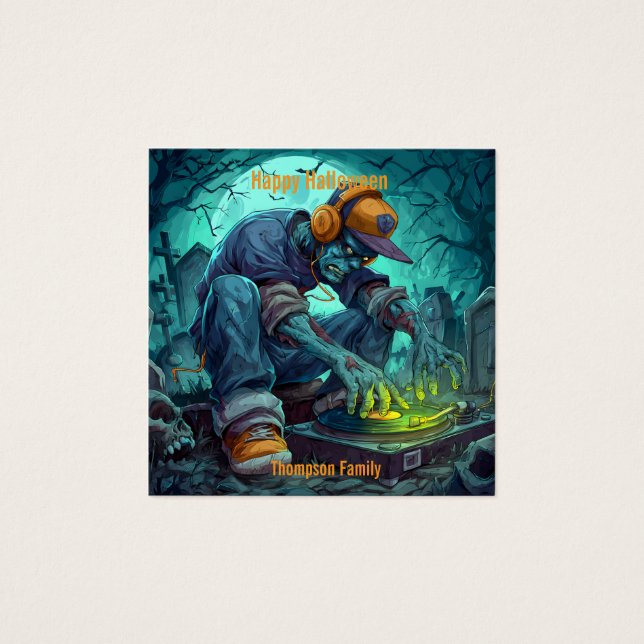 Zombie DJ Rave Halloween-Party Vibes (Vorderseite)