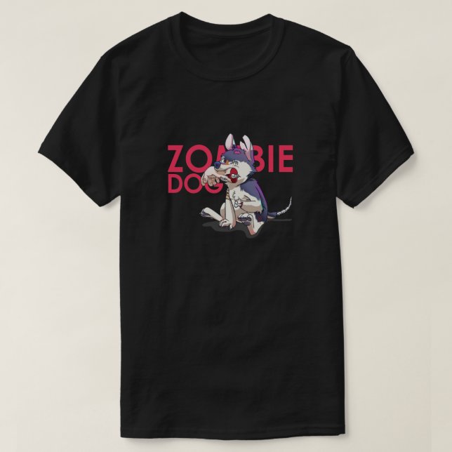 Zombie Dog Angepasst V-Neck T-Shirt (Design vorne)