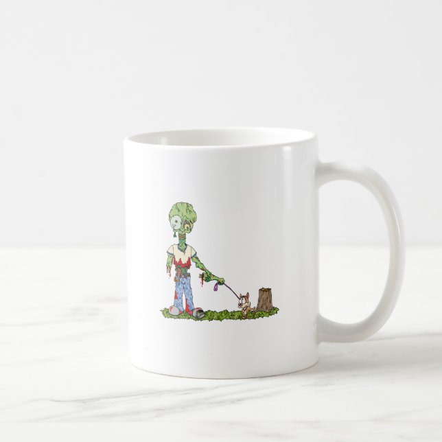 Zombie Dog Walker Kaffeetasse (Rechts)