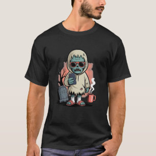 Zombie Drink Kaffee Cartoon Spooky Untot Chill T-Shirt