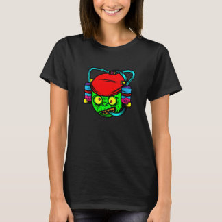Zombie Drinking Brains Lazy Halloween Costume  Mon T-Shirt
