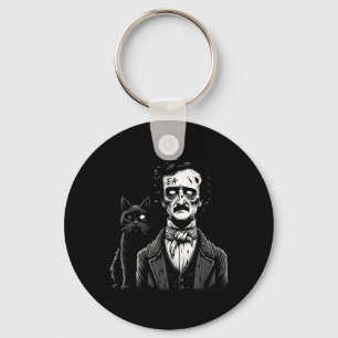 Zombie Edgar Allan Poe Die schwarze Katze Hallowee Schlüsselanhänger