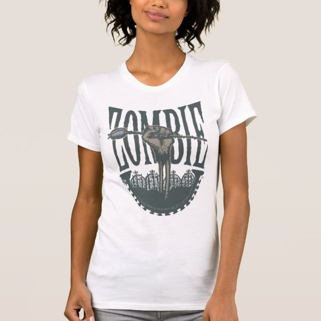 Zombie-EIn Rose (ernstes Grau) T-Shirt (Vorderseite)