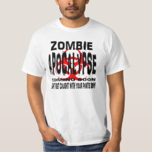 Zombie. Erhalten Sie nicht mit Ihren Hosen unten T-Shirt