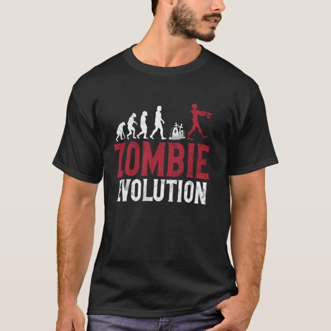 Zombie Evolution Zombie T-Shirt (Vorderseite)