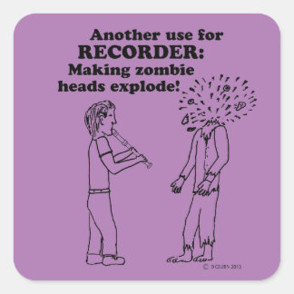 Zombie Explode Square Sticker aufzeichnen