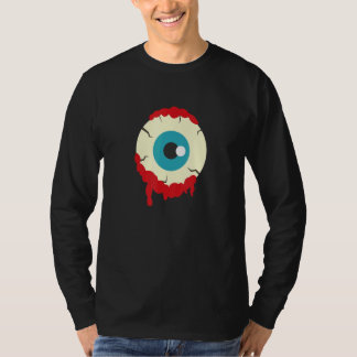 Zombie Eyeball Spooky Halloween Scary Zombies Men  T-Shirt