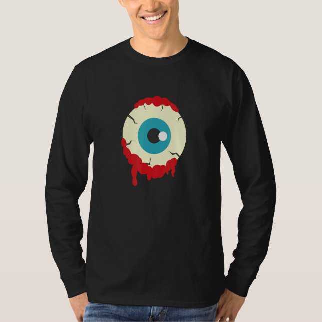 Zombie Eyeball Spooky Halloween Scary Zombies Men  T-Shirt (Vorderseite)