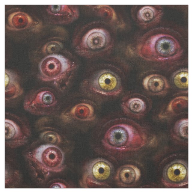 Zombie Eyeballs Creepisches Augenmuster Stoff (Muster)