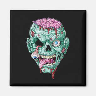 Zombie Face Gehirn Halloween Jungs Männer Frauen M Magnet