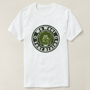 ZOMBIE Face - Green Wir Wollte Ihr Gehirn T-Shirt