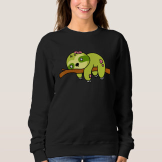 Zombie Faultier Halloween Tier Süßes Monster Grafi Sweatshirt