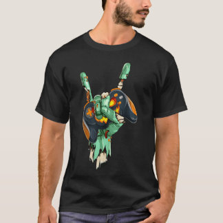 Zombie-Felsenhand hält Monster-Gaming-Controller T-Shirt