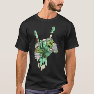 Zombie-Felsenhand hält Mummy-Gaming-Controller g T-Shirt