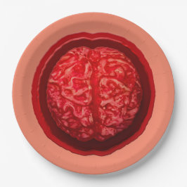 Zombie Food Brain Halloween Pappteller