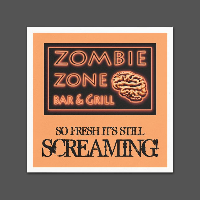 Zombie Food so frisch noch schreiend Halloween Serviette (Von Creator hochgeladen)
