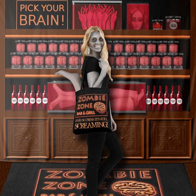 Zombie Food Store Brains Limbs Eyeballs Halloween Wandteppich (Von Creator hochgeladen)