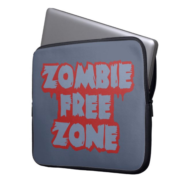 Zombie Free Zone benutzerdefinierte Laptop-Hülle Laptopschutzhülle (Vorderseite Links)