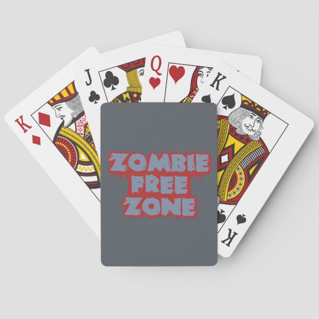 Zombie Free Zone benutzerdefinierte Spielkarten (Rückseite)