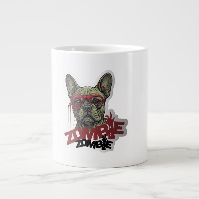 Zombie Frenchie Jumbo-Tasse (Vorderseite)