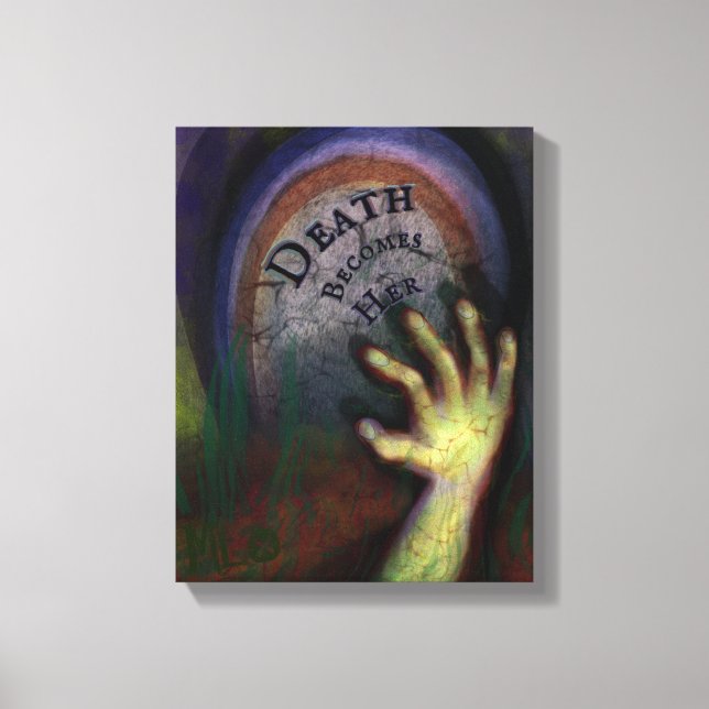 Zombie Friedhof Hand Spuk Kunst Leinwanddruck (Vorderseite)