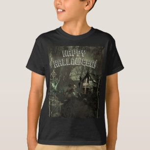 Zombie-Friedhof-Horror Gruseliges Benutzerdefinier T-Shirt