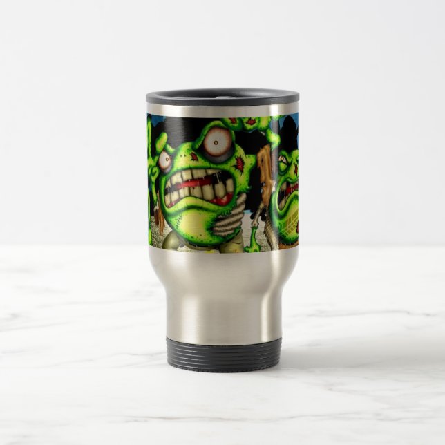 Zombie-Frosch-Reise-Tasse Reisebecher (Mittel)