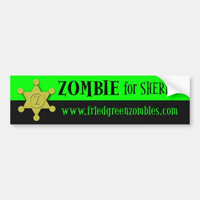Zombie für Sheriff Autoaufkleber (Vorne)