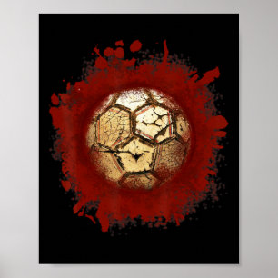 Zombie-Fußball-Blut lustiger gruseliger Spieler Ha Poster