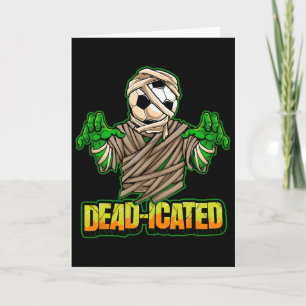 Zombie-Fußballspieler Gruseliger Fußball Halloween Karte
