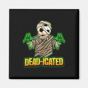 Zombie-Fußballspieler Gruseliger Fußball Halloween Magnet