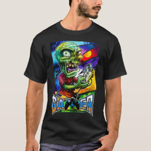 Zombie Gamer Gaming Geschenke für Teenager, Männer T-Shirt