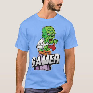 Zombie Gamer Lazy Halloween Kostüm Cooles Videogam T-Shirt