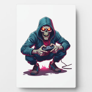 Zombie-Gamer � Lustiges Halloween-Gaming-Shirt Fotoplatte