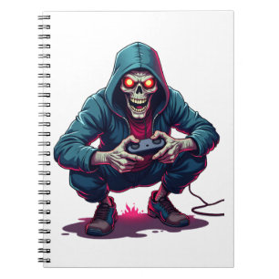 Zombie-Gamer � Lustiges Halloween-Gaming-Shirt Notizblock