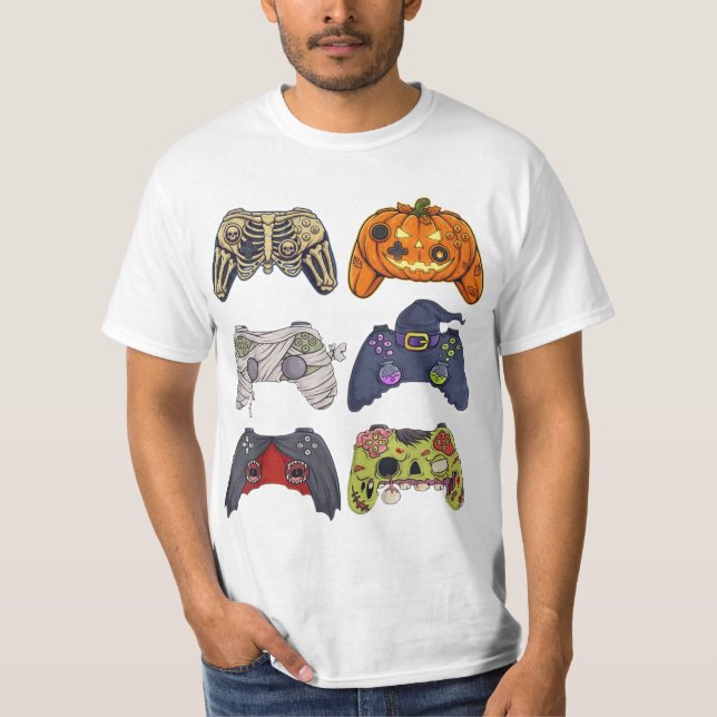 Zombie Gaming Controller Shirt, Spooky Gamer Shirt (Vorderseite)