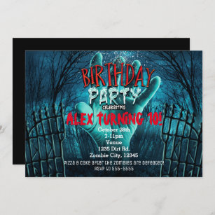 Zombie-Geburtstags-Party Einladungen