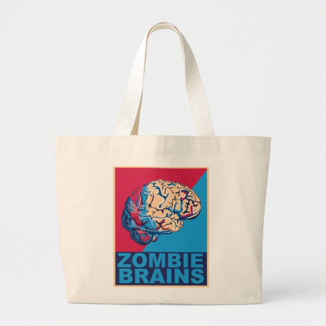 Zombie-Gehirn Jumbo Stoffbeutel (Vorne)