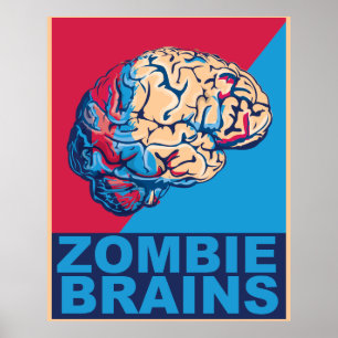 Zombie-Gehirn Poster