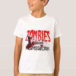 Zombie-Geschenk-Zombies aßen meine Hausaufgaben T-Shirt