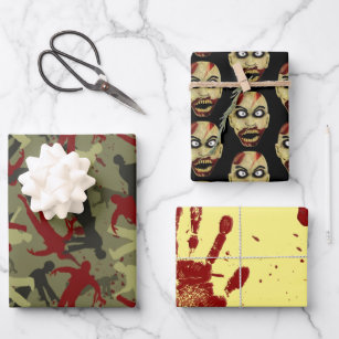Zombie Geschenkpapier Set