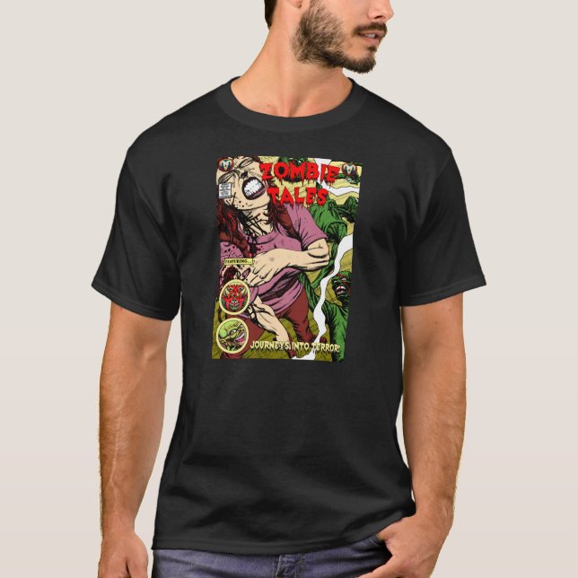 Zombie-Geschichten-Comic-T - Shirt (Vorderseite)