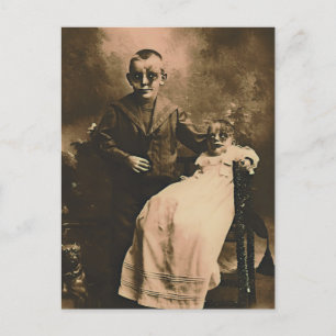 Zombie-Geschwister Postkarte
