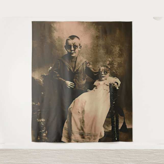 Zombie-Geschwister  Wandteppich (Vorderseite)
