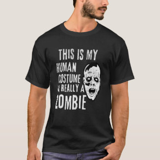 Zombie-Gesicht Faules Halloween-Kostüm T-Shirt